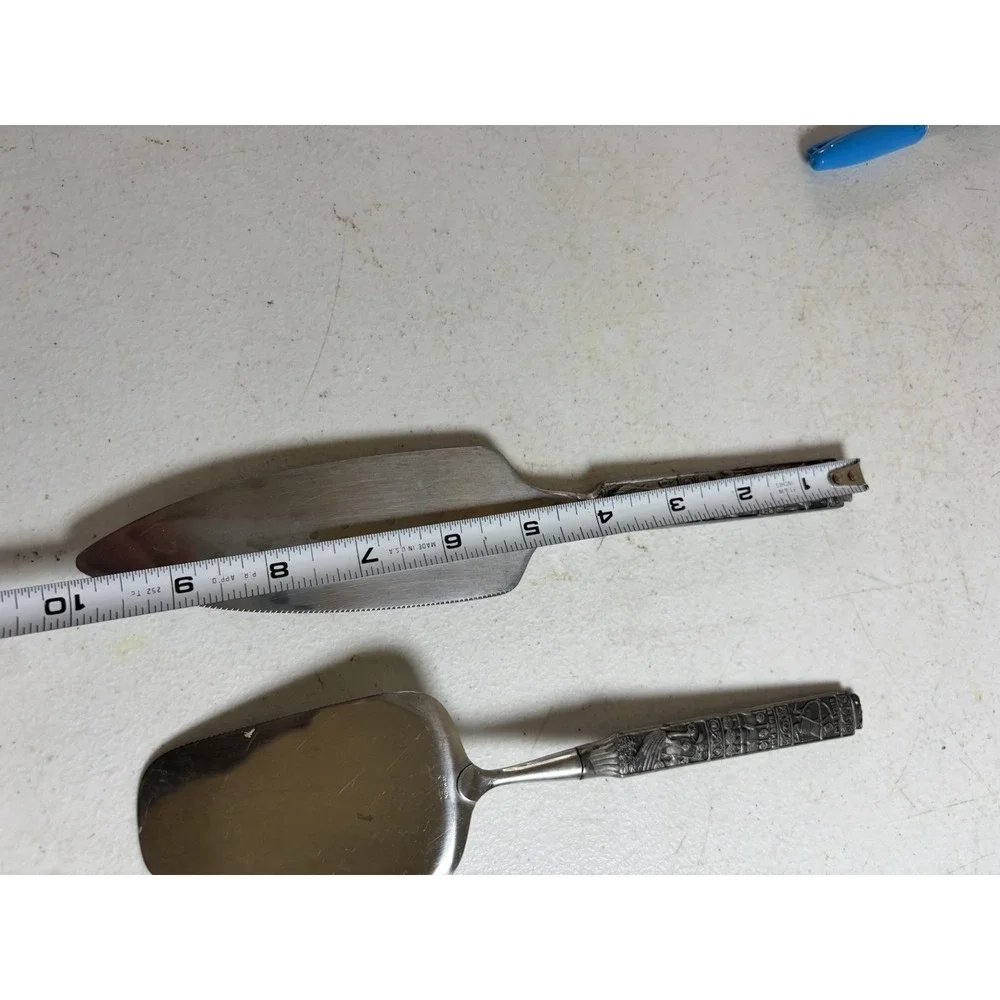 Spar Norway Stainless 18/8 w/ Pewter Handles Cheese Plane Pie & Cake Servers (3)